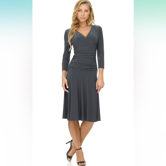 Rekucci Dresses Rekucci Womens Slimming 34 Sleeve
